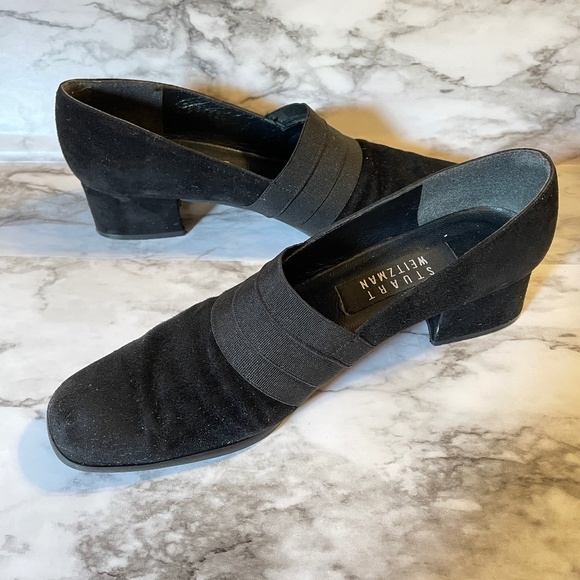 Stuart Weitzman Shoes - 🎉😀CLEARANCE SALE!!😀🎉Stuart Weitzman Black Suede Leather Pumps
